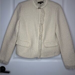 Ann Taylor vintage tweed Cream Women's Jacket